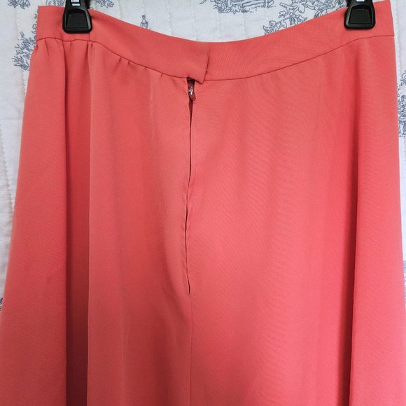 Size M Vintage 1970s Orange Midi Skirt - Picture 5 of 8